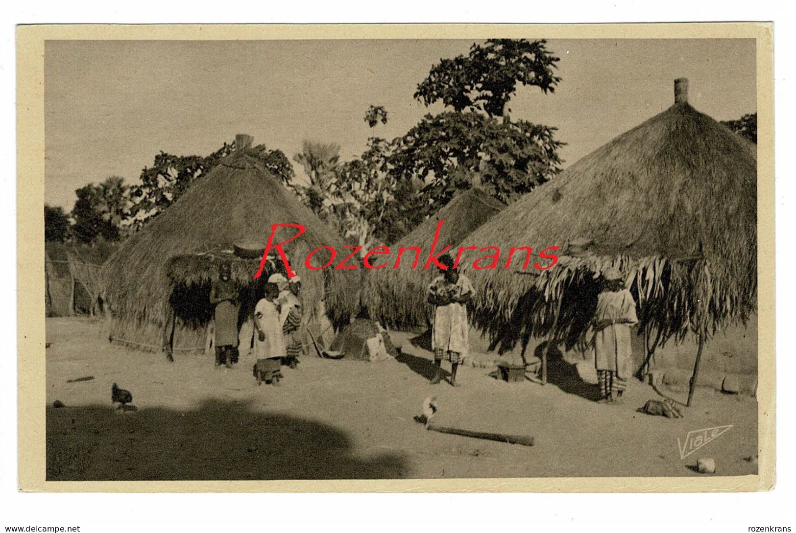 SENEGAL Coin De Village Indigene Indigene Ethnique CPA Old Postcard AK Afrique Occidentale Francaise Noire Africa - Senegal