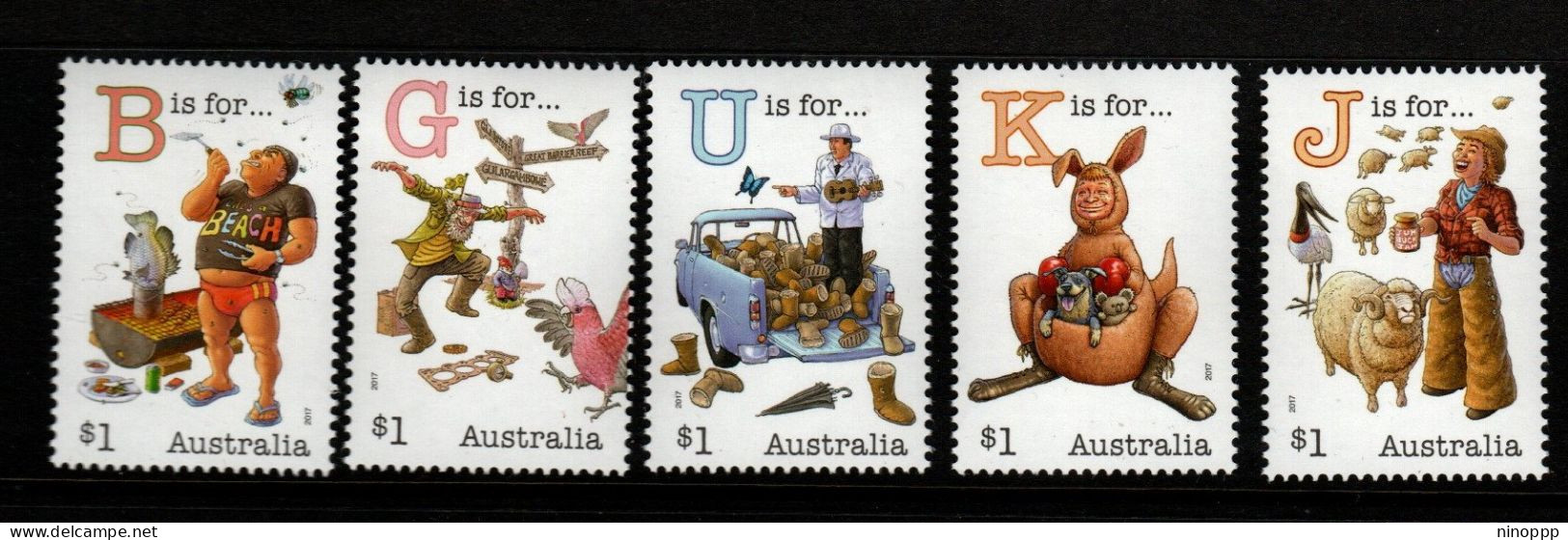 Australia ASC 3516-20 2017 Fair Dinkum Alphabet Part 3 BGJKU,mint Never Hinged - Sonstige & Ohne Zuordnung