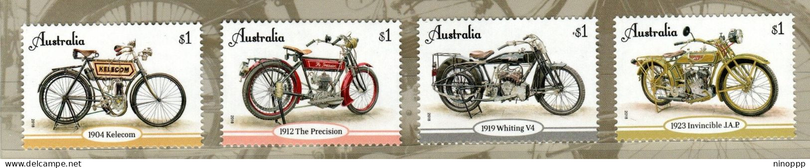 Australia ASC 3588-91  2018 Vintage Motorcycles,Mint Never Hinged - Sonstige & Ohne Zuordnung