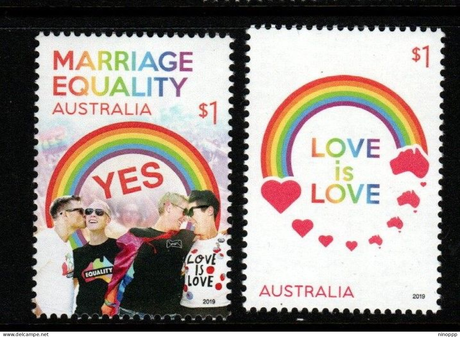 Australia ASC 3675-76  2019 Marriage Equality,mint Never Hinged - Autres & Non Classés