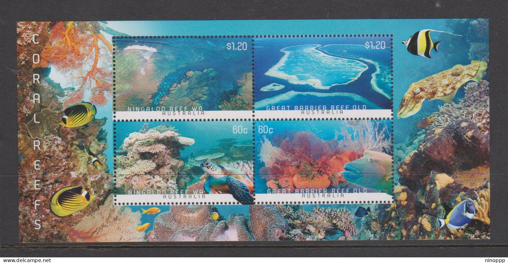 Australia ASC 3135MS 2013 Coral Reef, Miniature Sheet,mint Never Hinged - Altri & Non Classificati