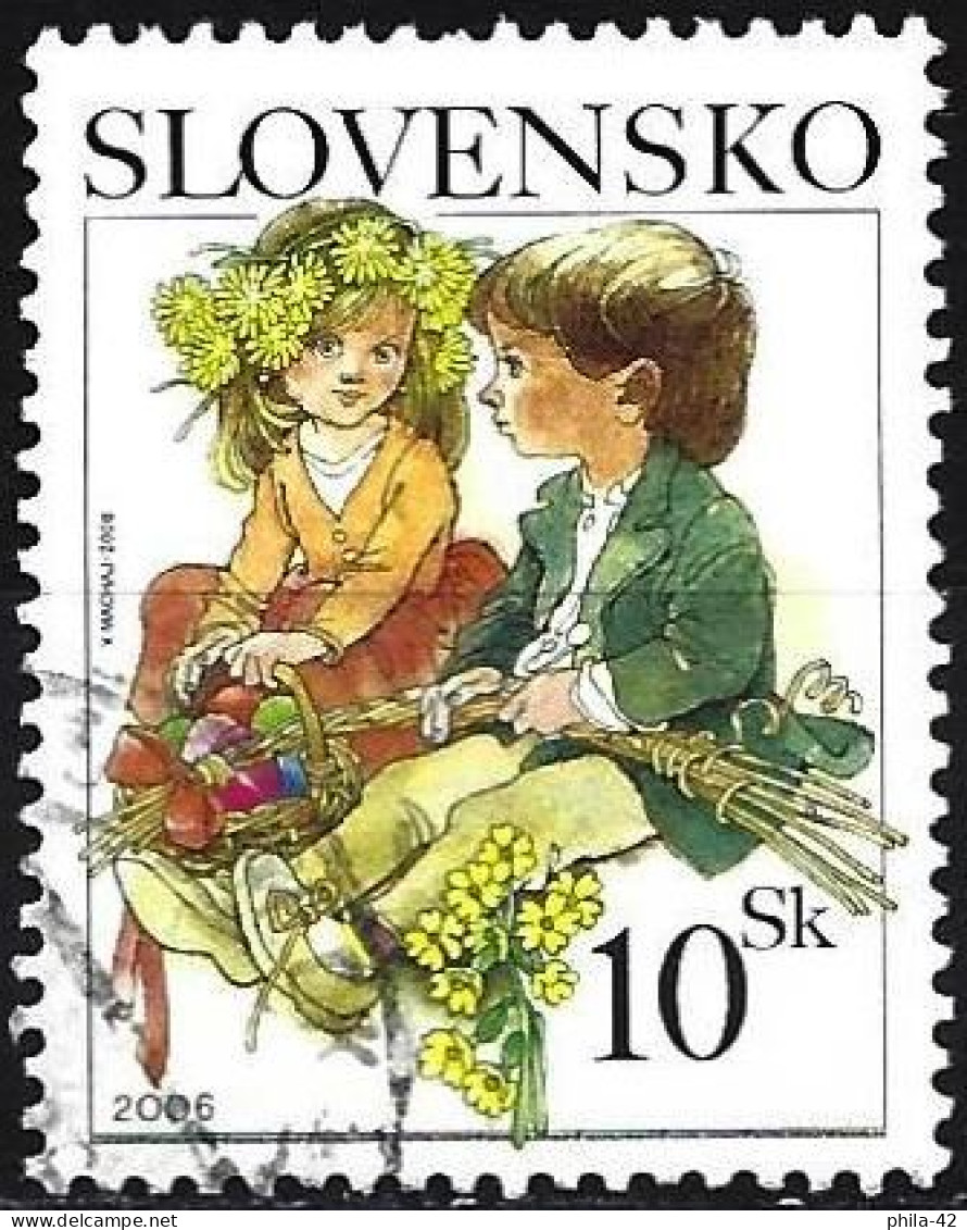 Slovakia 2006 - Mi 531 - YT 461 ( Easter : Children ) - Used Stamps