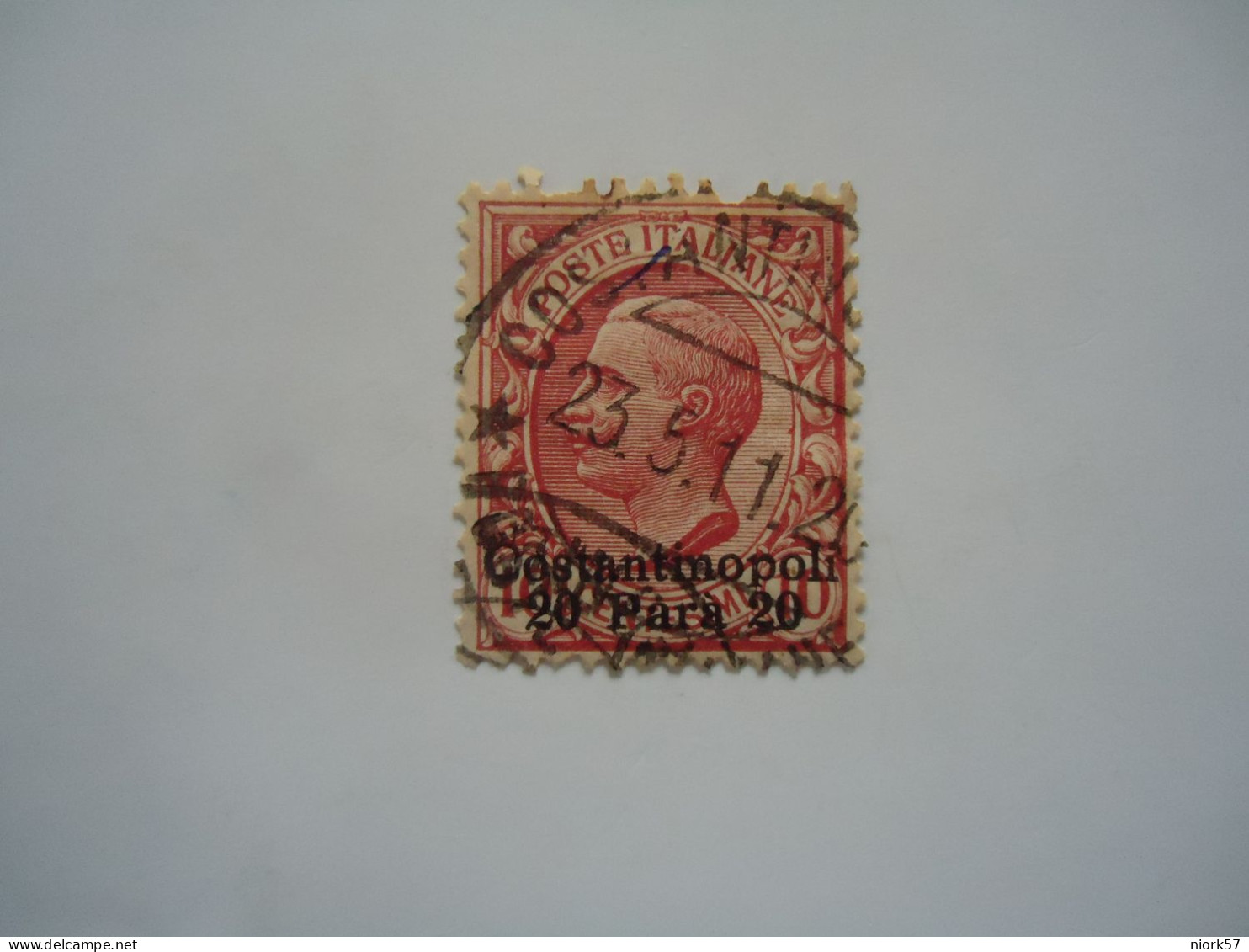 ITALY  LEVANT IN TURKEY  USED STAMPS   WITH POSTMARK CONSTANTINOPLE 1911 - Other & Unclassified