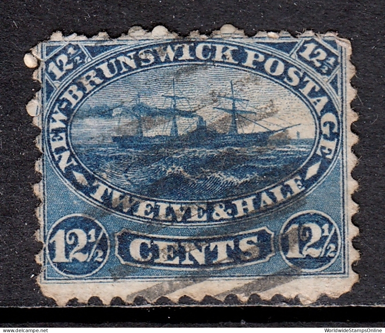 New Brunswick - Scott #10 - Used - See Description - SCV $77 - Used Stamps