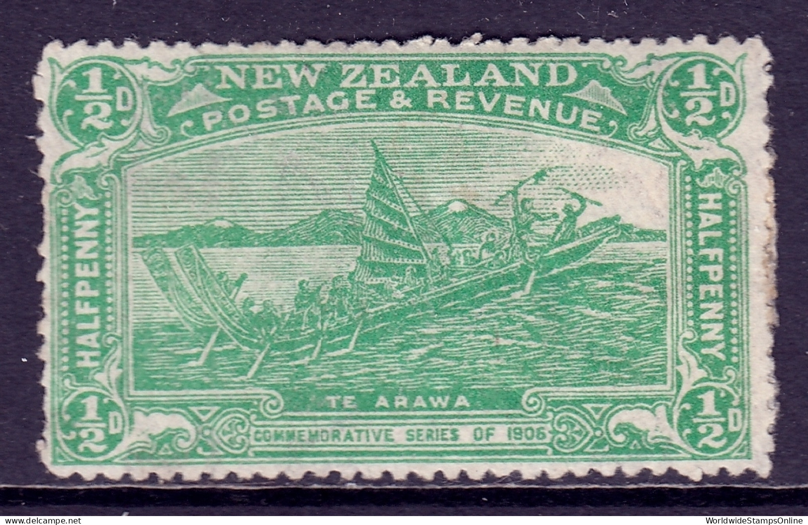 New Zealand - Scott #122 - MH - See Description - SCV $35 - Unused Stamps