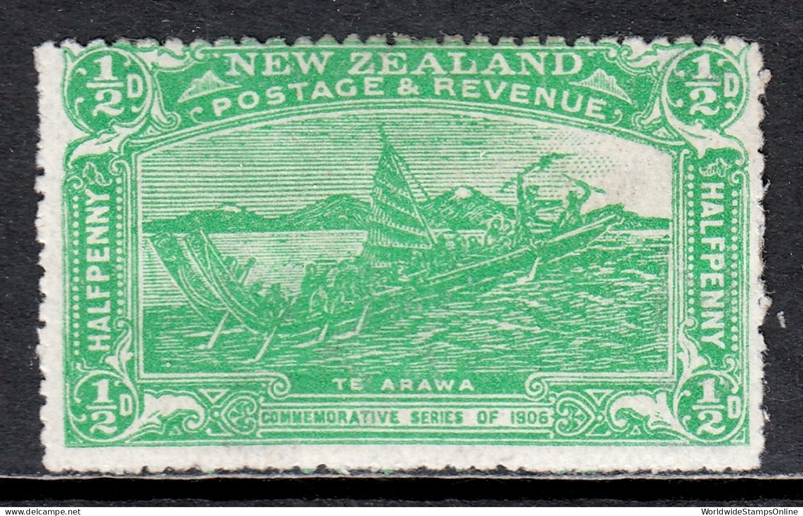 New Zealand - Scott #122 - MH - See Description - SCV $35 - Unused Stamps