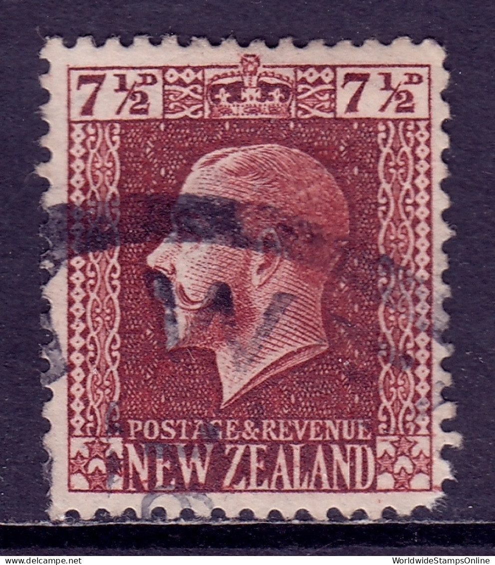 New Zealand - Scott #155 - Used - Lt. Crease, Pencil/rev. - SCV $26 - Oblitérés