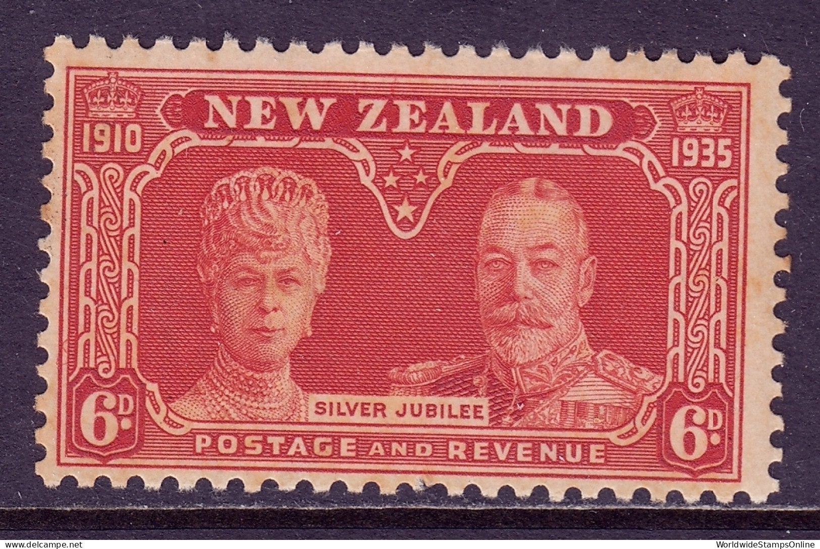 New Zealand - Scott #201 - MH - Toning - SCV $20 - Unused Stamps