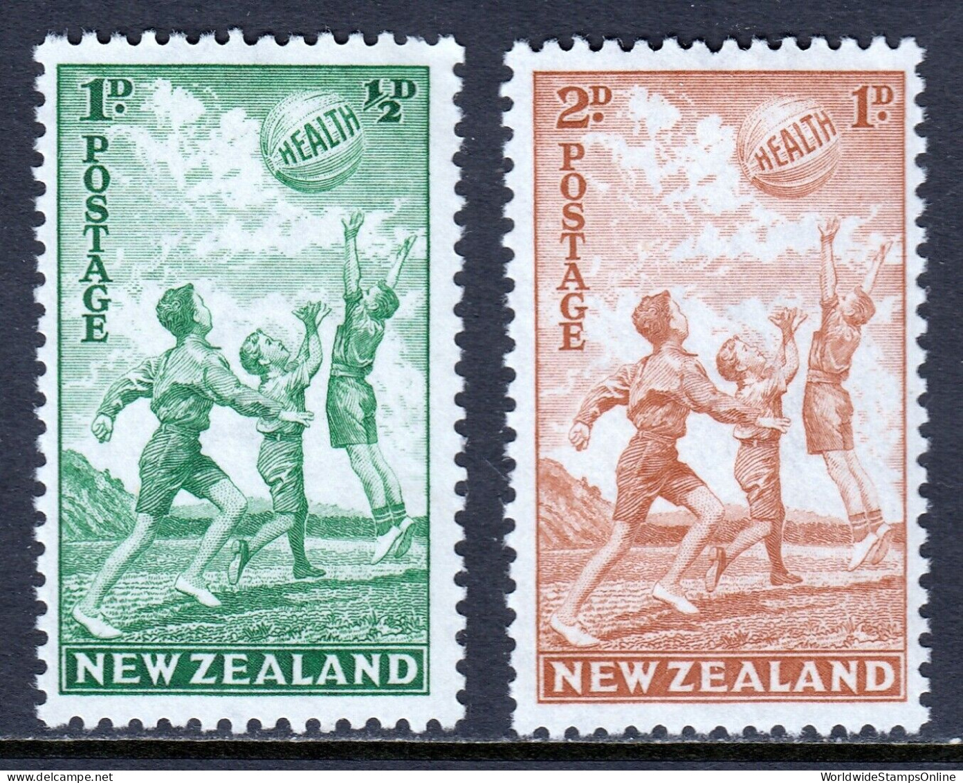 NEW ZEALAND — SCOTT B16-B17 (SG 626-627) — 1940 HEALTH SET — MH — SCV $32.00 - Ongebruikt