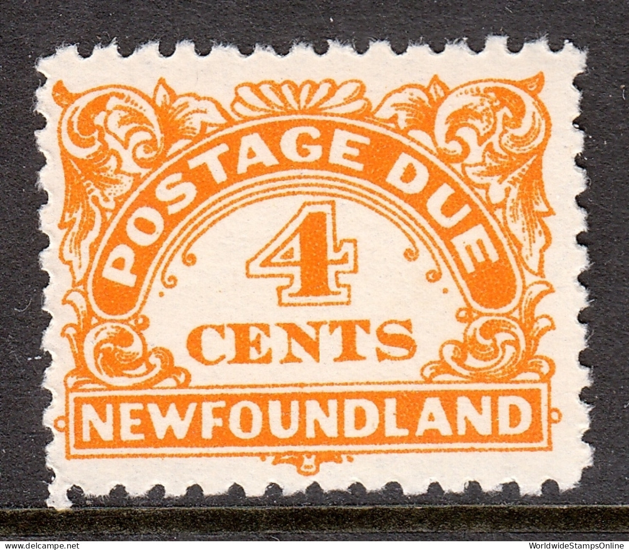 Newfoundland - Scott #J4a - MNH - SCV $22 - Fine Di Catalogo (Back Of Book)