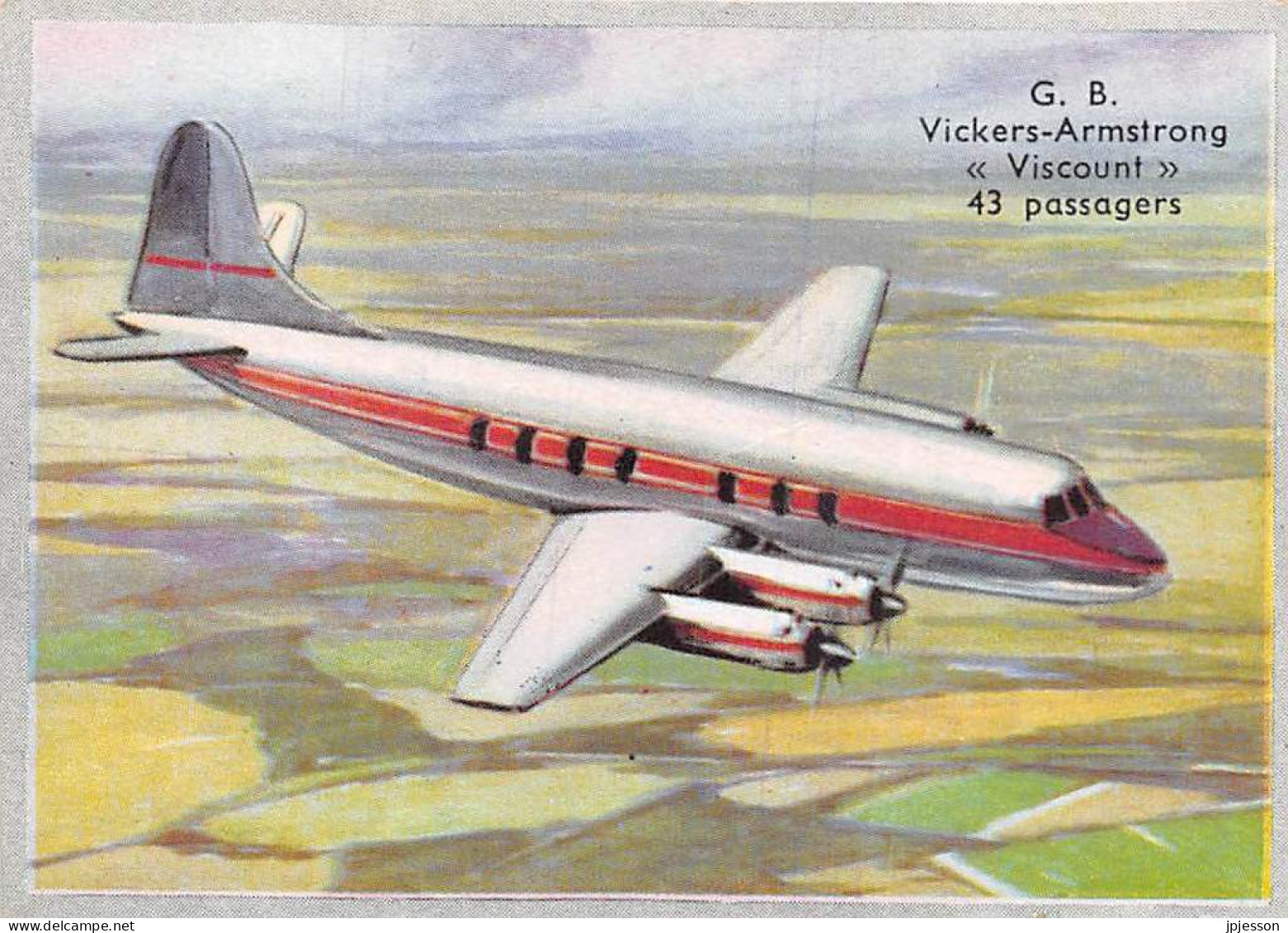 IMAGE - AVIATION - GRANDE BRETAGNE - VICKERS-ARMSTRONG "VISCOUNT" - 43 PASSAGERS - Vliegtuigen