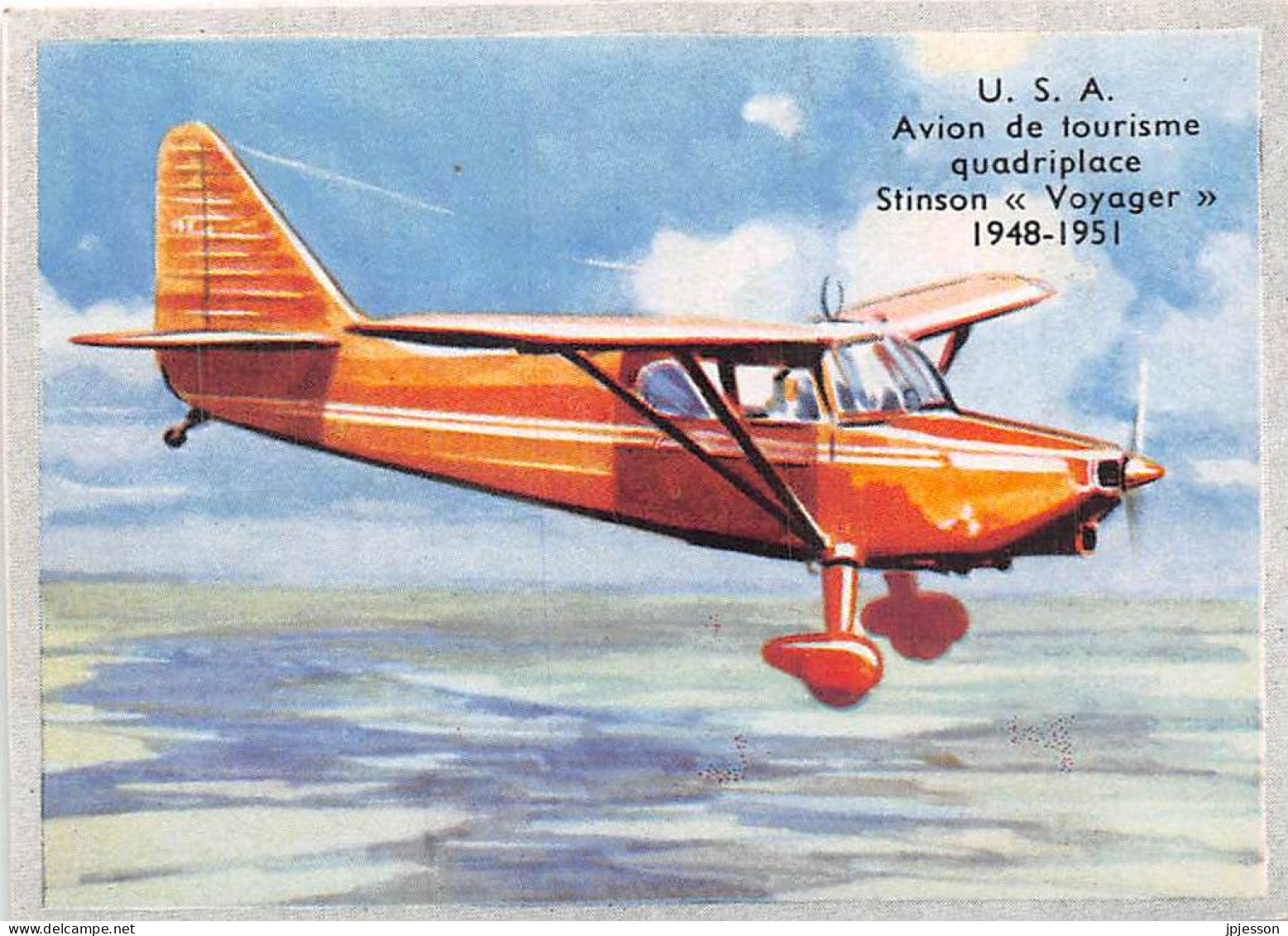 IMAGE - AVIATION - ETATS UNIS - U.S.A. - AVION DE TOURISME QUADRIPLACE STINSON "VOYAGER" 1948 - 1951 - Vliegtuigen