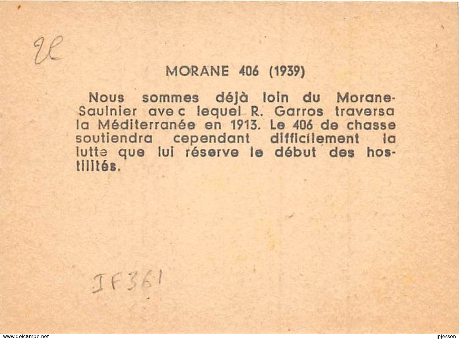 IMAGE - AVIATION - MORANE 406 (1939) - MILITARIA, GUERRE 39-45 - Vliegtuigen