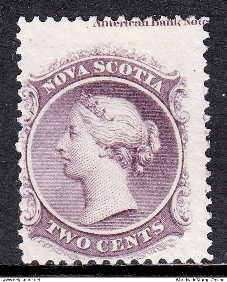 Nova Scotia - Scott #9 - MH - American Bank Note Imprint - SCV $12 - Unused Stamps