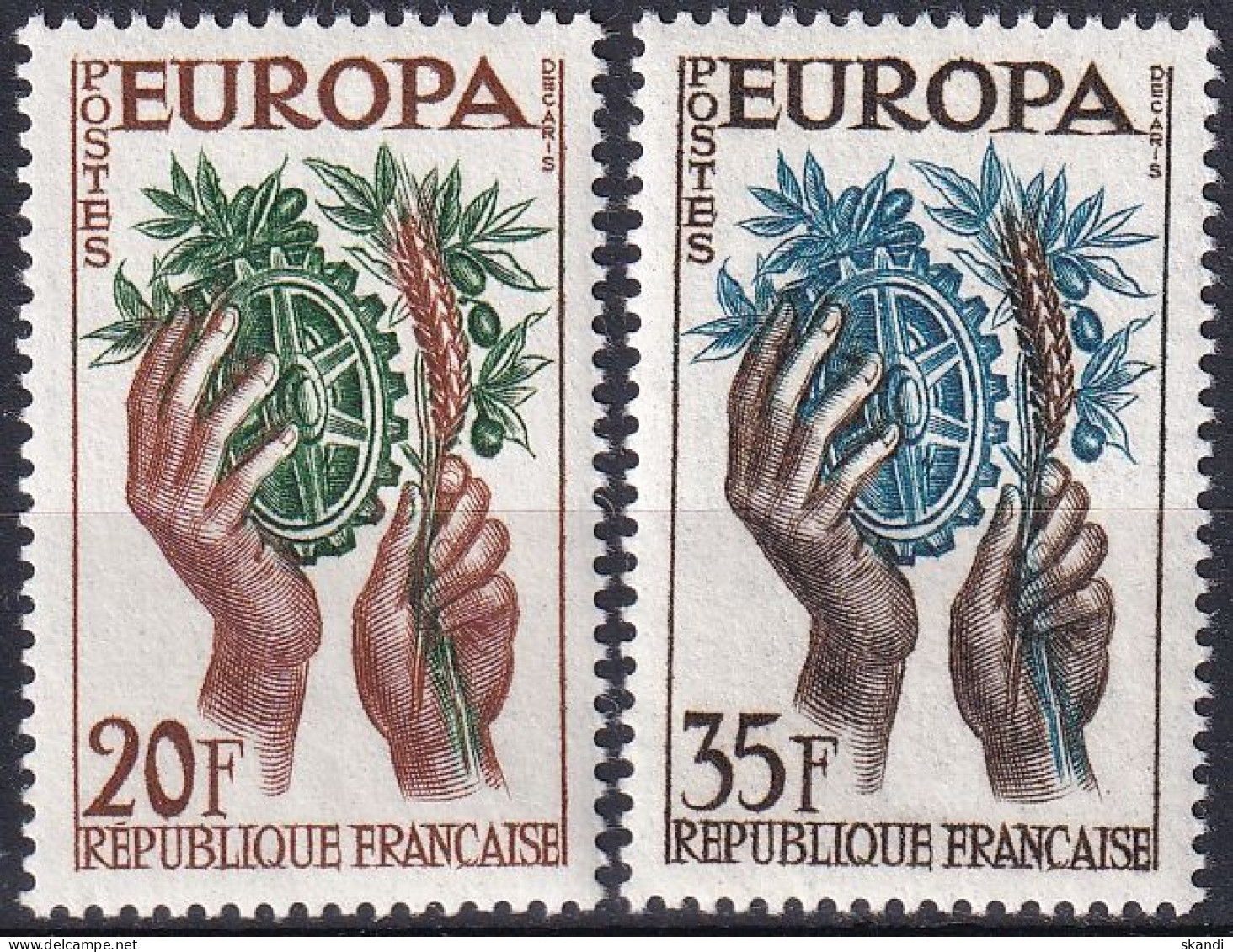 FRANKREICH 1957 Mi-Nr. 1157/58 ** MNH - CEPT - 1957