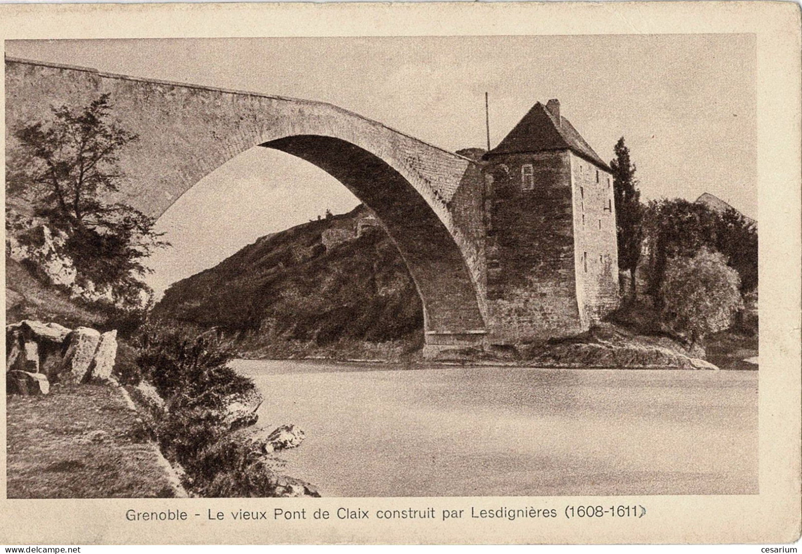 38 Claix, Pont De Claix, Le Vieux Pont Construit Par Lesdiguières TBE - Claix