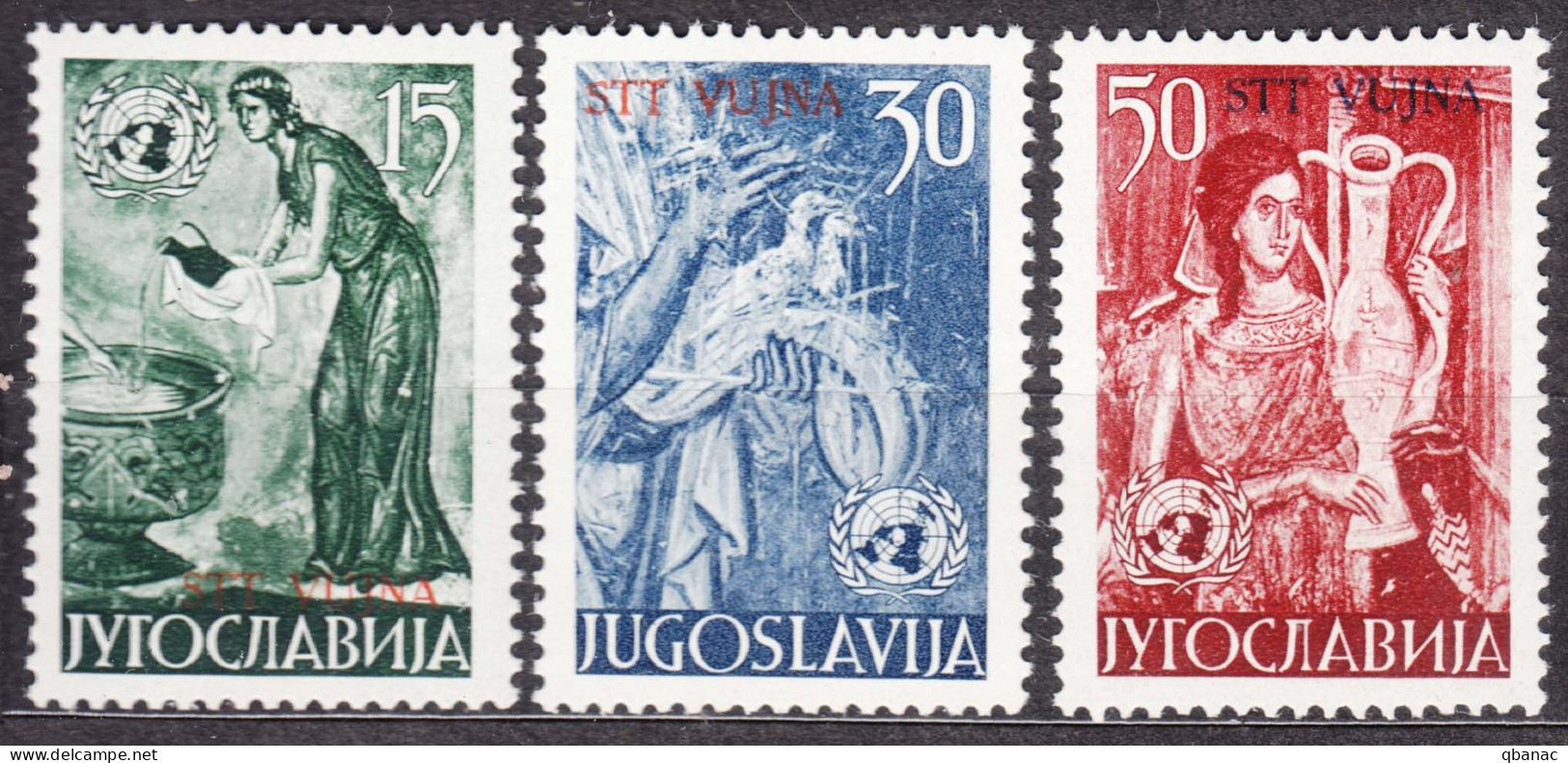 Italy Yugoslavia Trieste Zone B, 1953 Mi#95-97, Sassone#82-84 Mint Never Hinged - Neufs