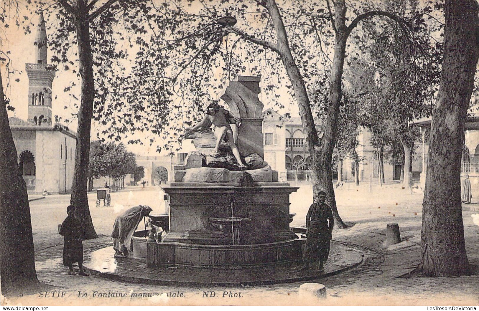 ALGERIE - SETIF - La Fontaine Monumentale - Carte Postale Ancienne - Sétif