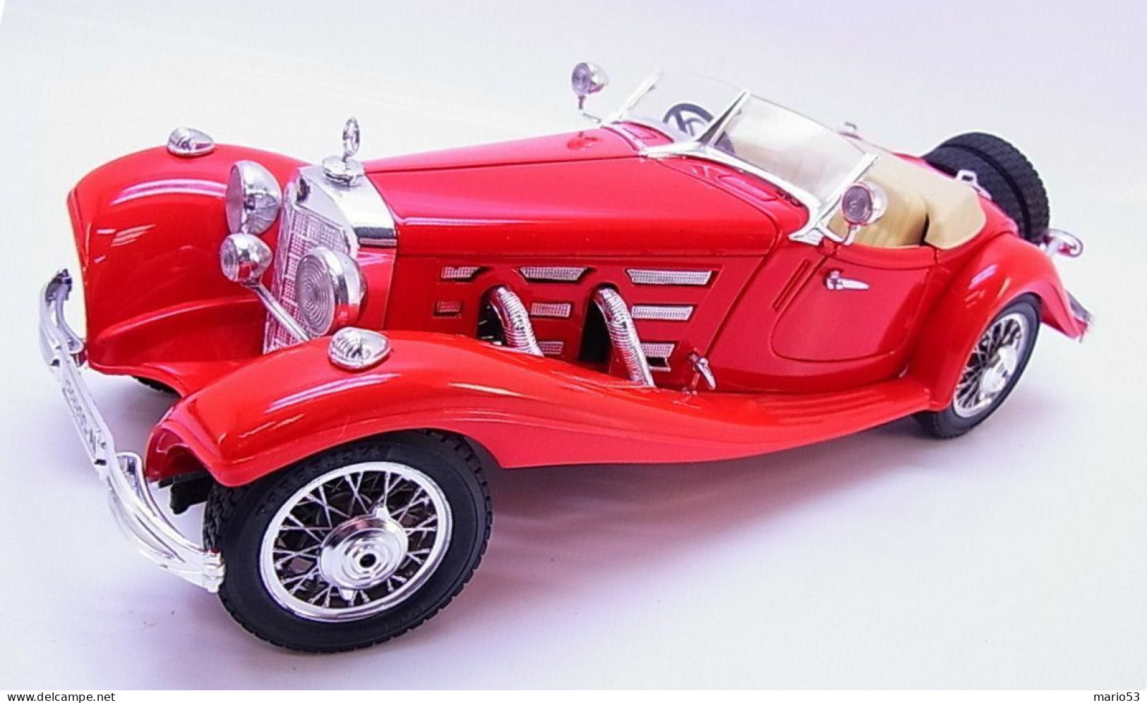 SUPERBE MINIATURE DE COLLECTION ECH 1/20 "MERCEDES BENZ 500K ROADSTER ROUGE" - Marque BURAGO - Limitierte Auflagen Und Kuriositäten - Alle Marken