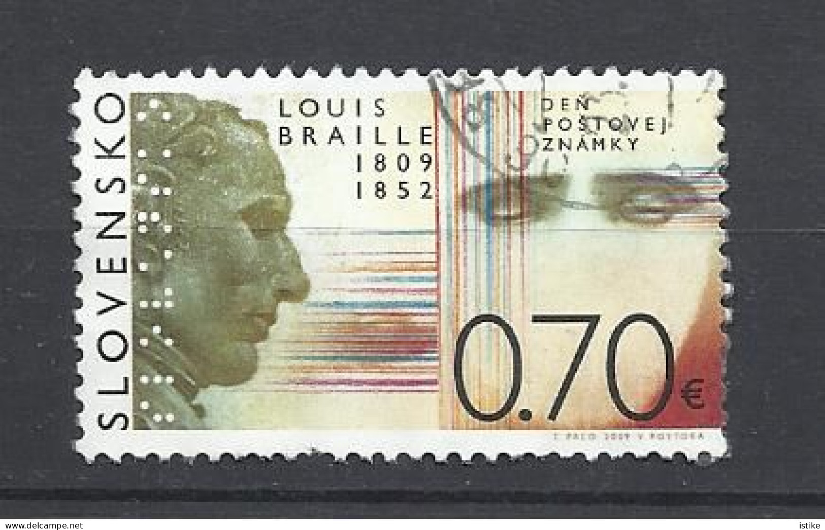 Slovakia, Louis Braille,  2009. - Usati