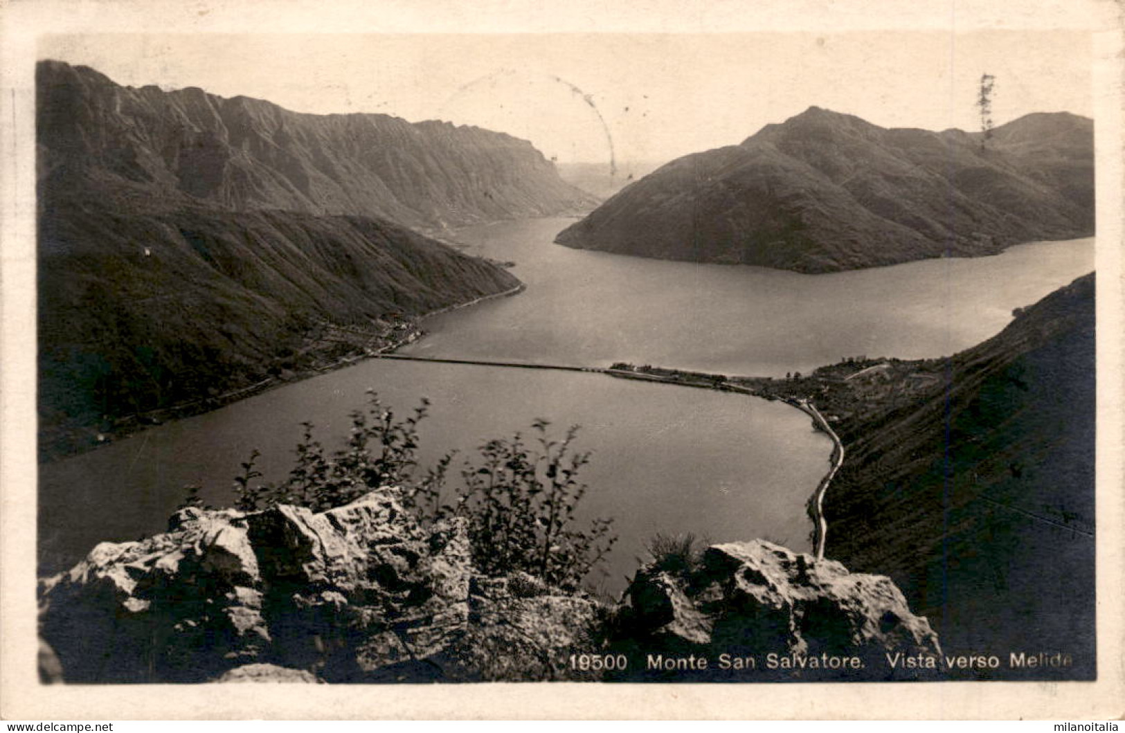 Monte San Salvatore - Vista Verso Melide (19500) * 9. 8. 1923 - Melide