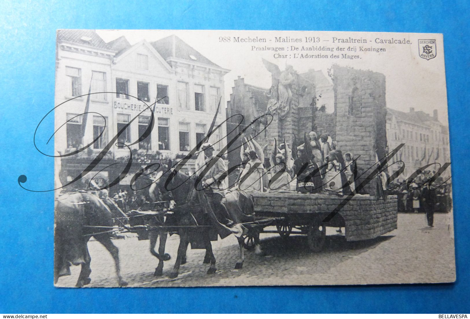 Mechelen Procession Praalstoet Drie Koningen. Char Praalwagen. - Mechelen