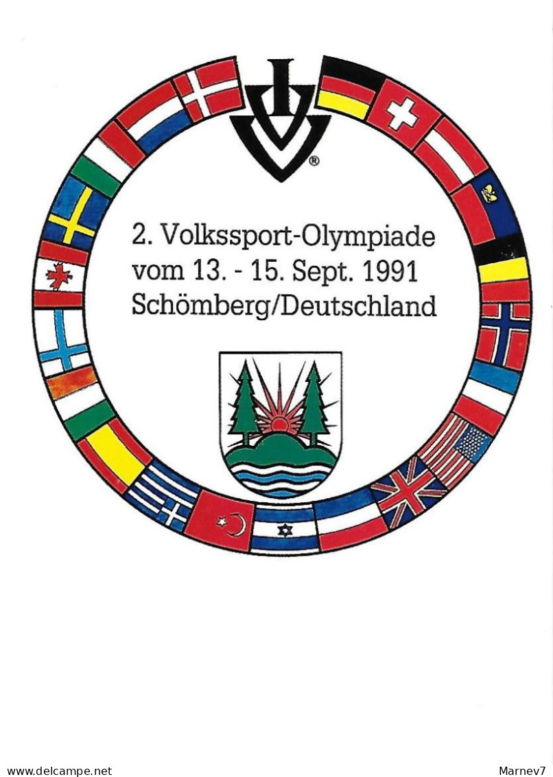 Evènement - Volkssport Olympiade - SCHÖMBERG Allemagne - 1991 - 3 Cartes - Demonstrations