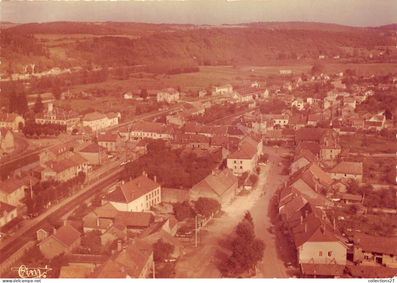 25-L'ISLE-SUR-LE-DOUBS- VUE GENERALE AERIENNE - Isle Sur Le Doubs