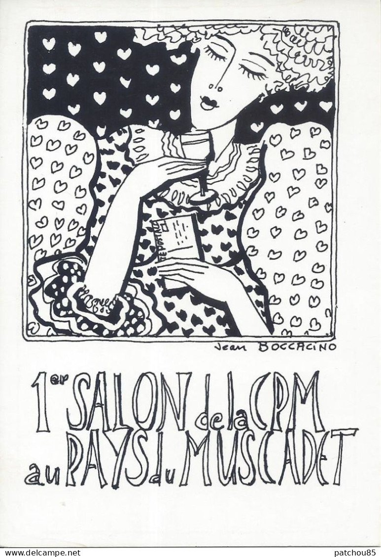 CPM 1° Salon De La Carte Postale Moderne Au Pays Du Muscadet 26-26-Octobre 1986 Nantes Femme à Cœur - Bourses & Salons De Collections