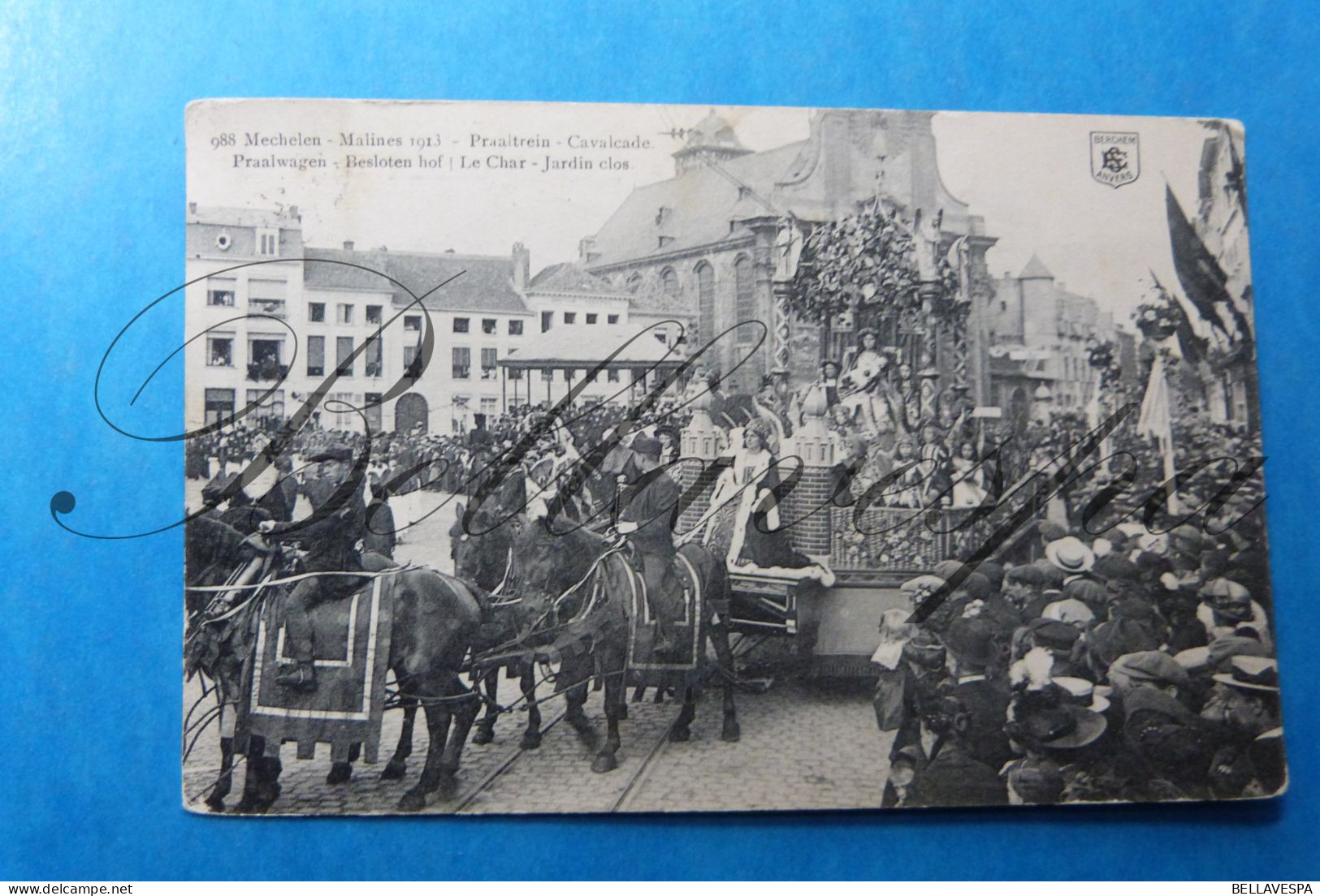 Mechelen Procession Praalstoet   Praalwagen Char Besloten Hof. 1913 - Mechelen