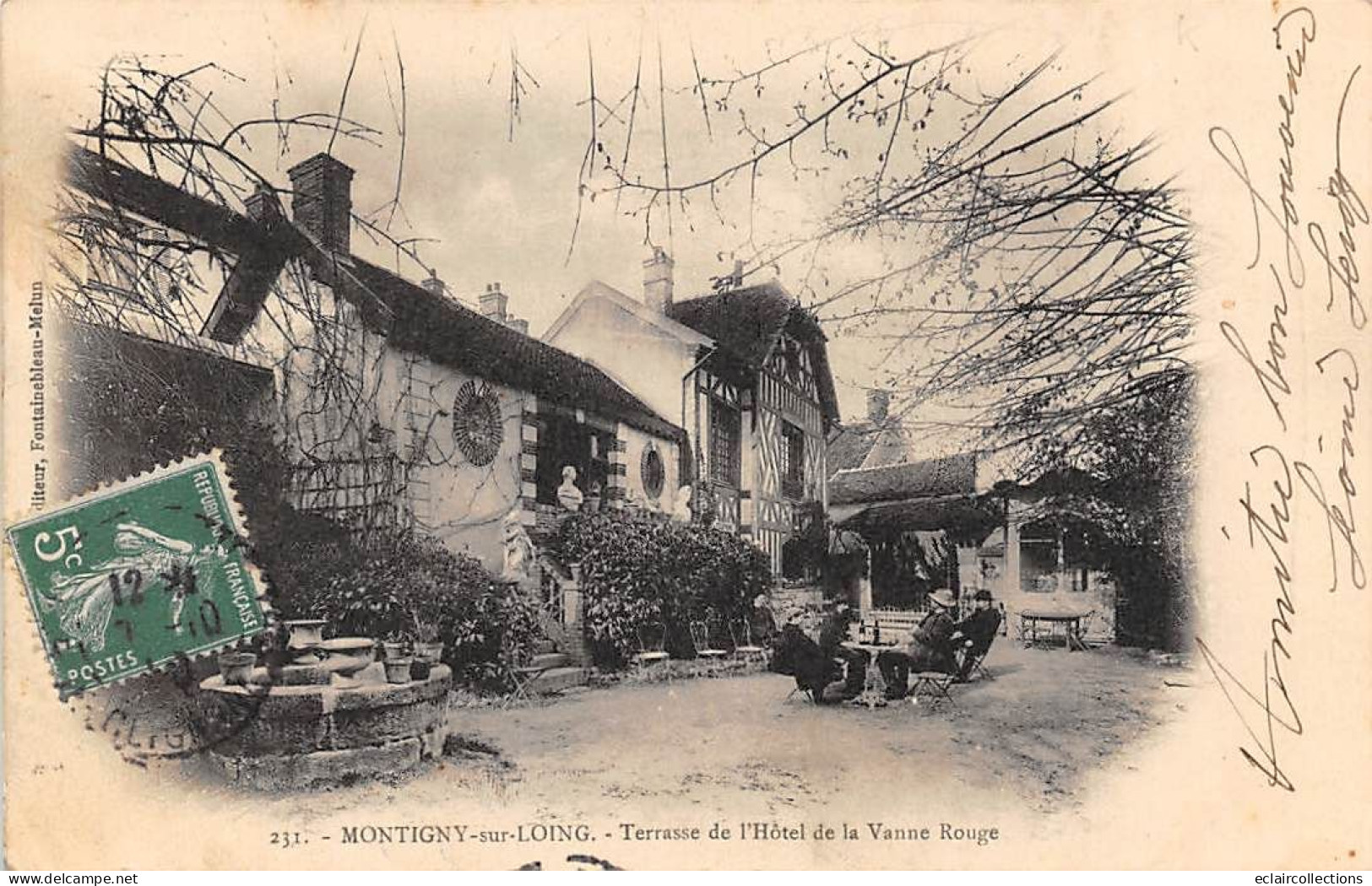 Montigny Sur Loing           77          Terrasse De L'Hôtel De La Vanne Rouge               (voir Scan) - Other & Unclassified