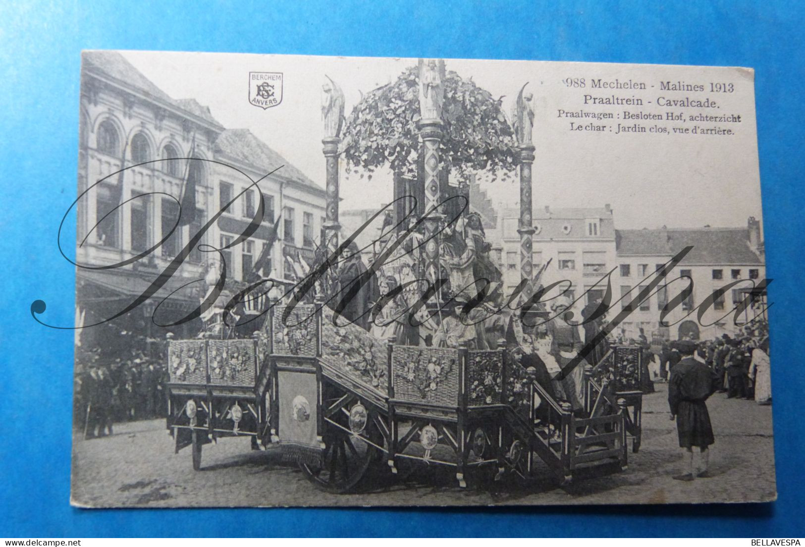 Mechelen Procession Praalstoet   Praalwagen Char Besloten Hof. 1913 - Mechelen