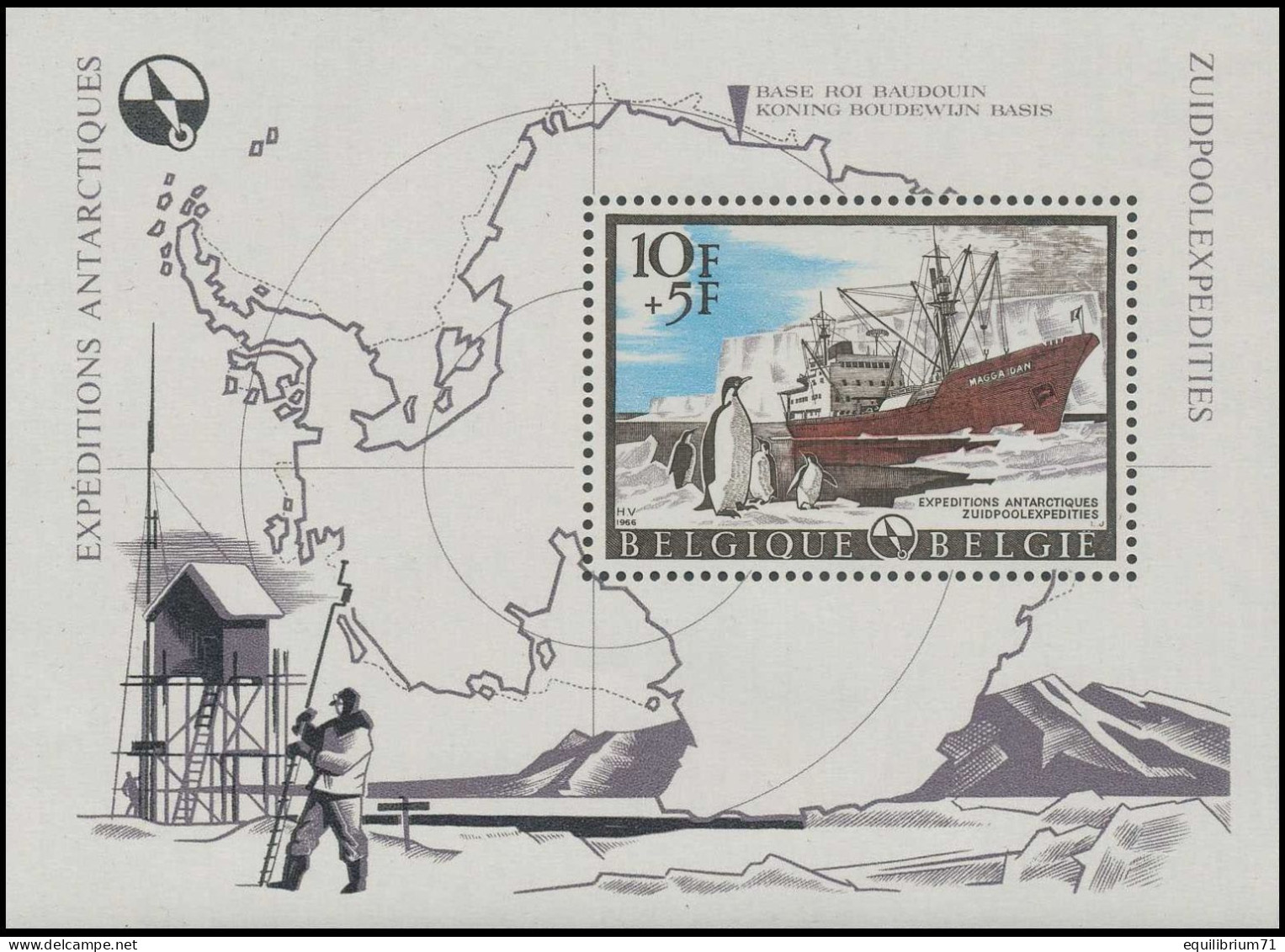 BL42**(1394) - Expéditions Antarctiques / Zuidpoolexpedities / Antarktis-Expeditionen / Antarctic Expedition - BELGIQUE - Antarctic Wildlife