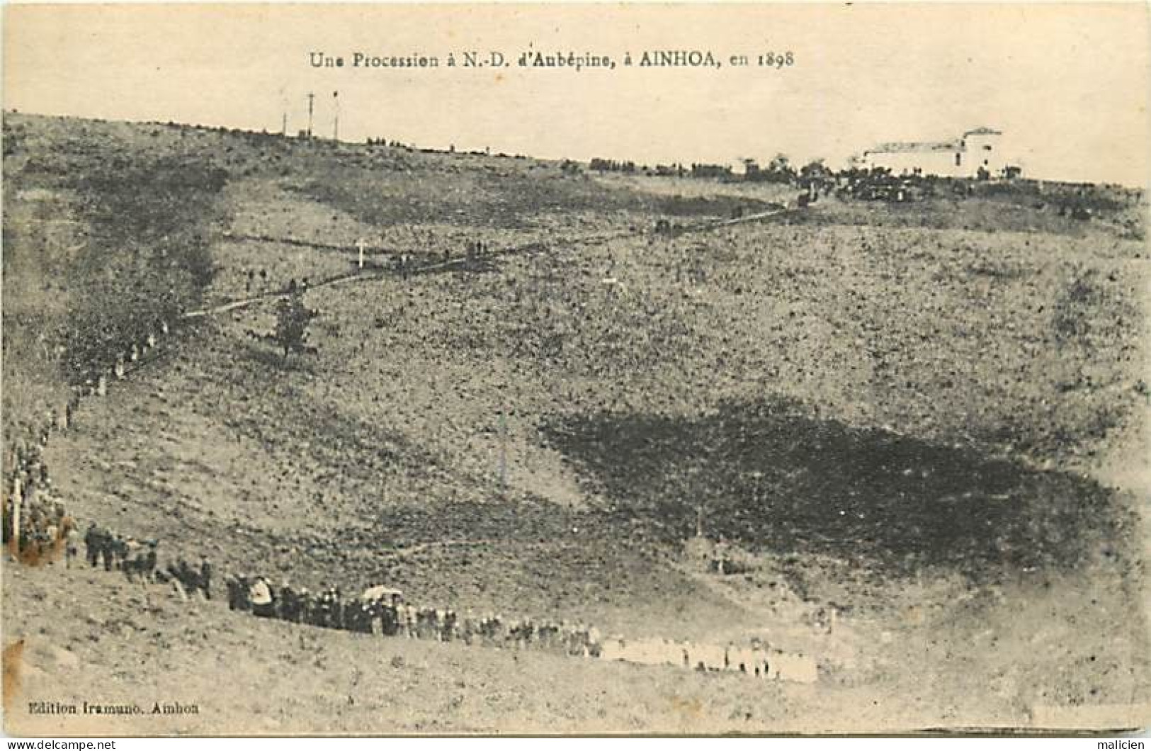 Dpts Div-ref-BH581- Pyrenées Atlantiques - Ainhoa - Une Procession En 1898 - Processions - Pelerinages - Religions - - Ainhoa