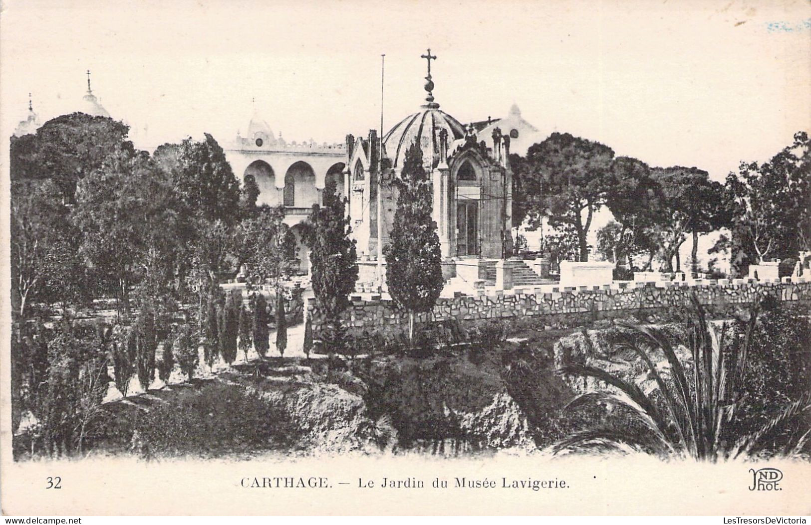 TUNISIE - CARTHAGE - Le Jardin Du Musée Lavigerie - Carte Postale Ancienne - Tunesië