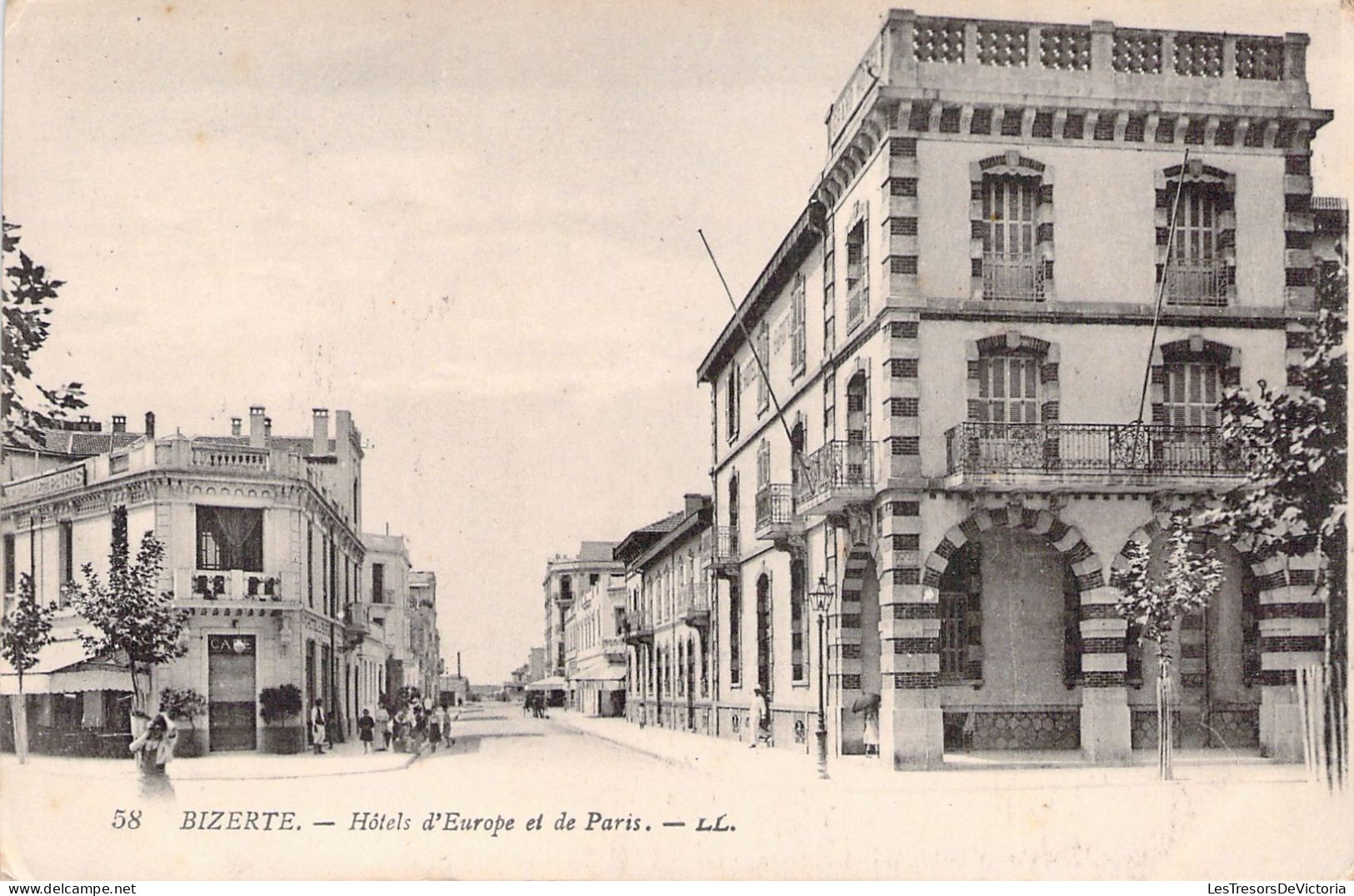 TUNISIE - BIZERTE - Hôtels D'Europe Et De Paris - LL - Carte Postale Ancienne - Tunisia