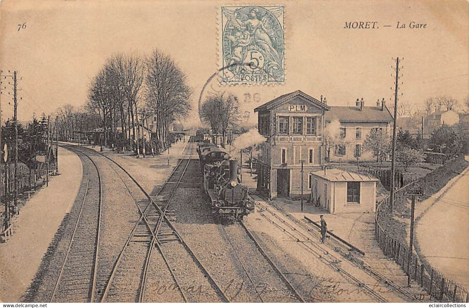 Moret Sur Loing         77       Intérieur De La Gare- Train -    (voir Scan) - Moret Sur Loing
