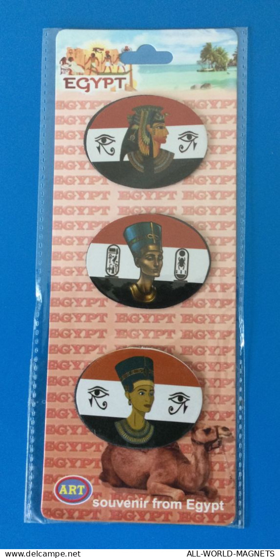 Set Lot Of 3 Different Egypt Fridge Magnets, Souvenirs From Egypt - Tourisme