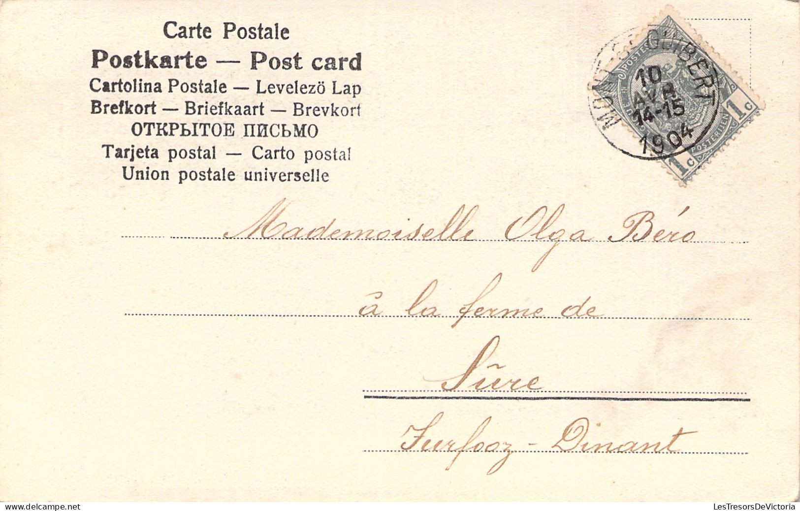 COUPLE - Derrière Le Paravent - N°2252 - Carte Postale Ancienne - Paare