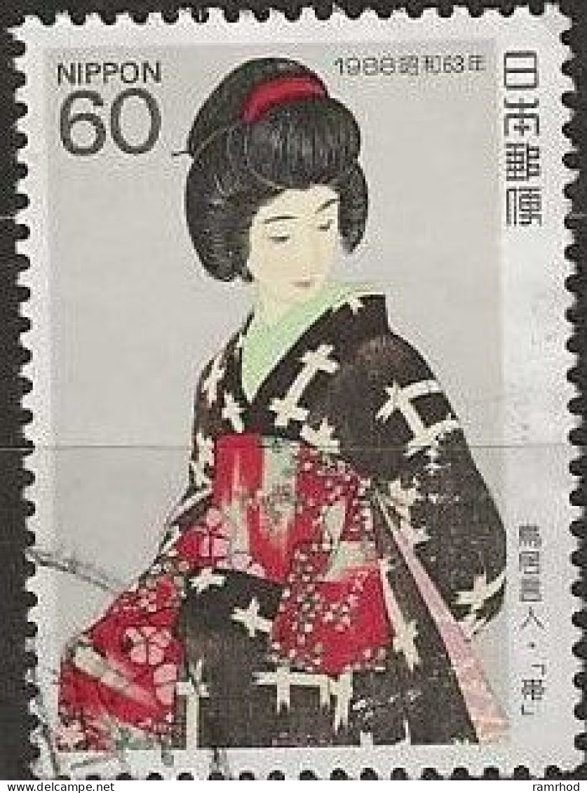 JAPAN 1988 Philatelic Week - 60y. - Kimono Sash (Kotondo Torii) FU - Gebruikt