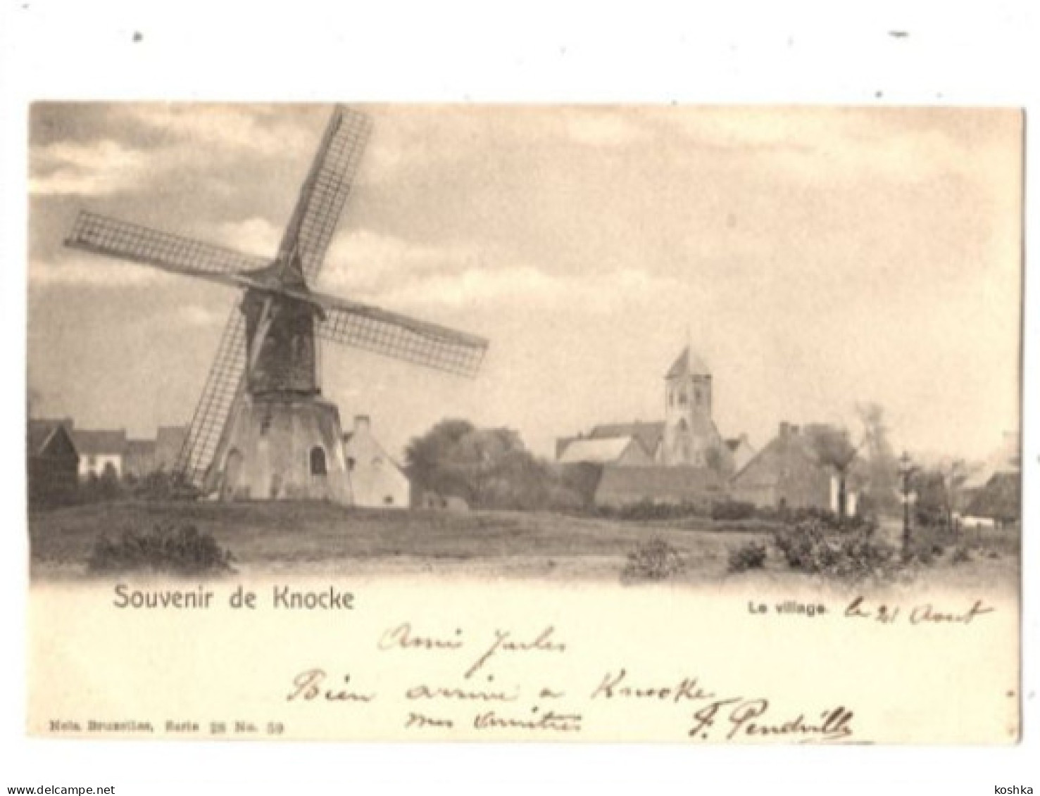 KNOKKE - Souvenir De Knocke - La Village - Verzonden In 1901 - Uitgave Sels Serie 28 No 59 - Knokke