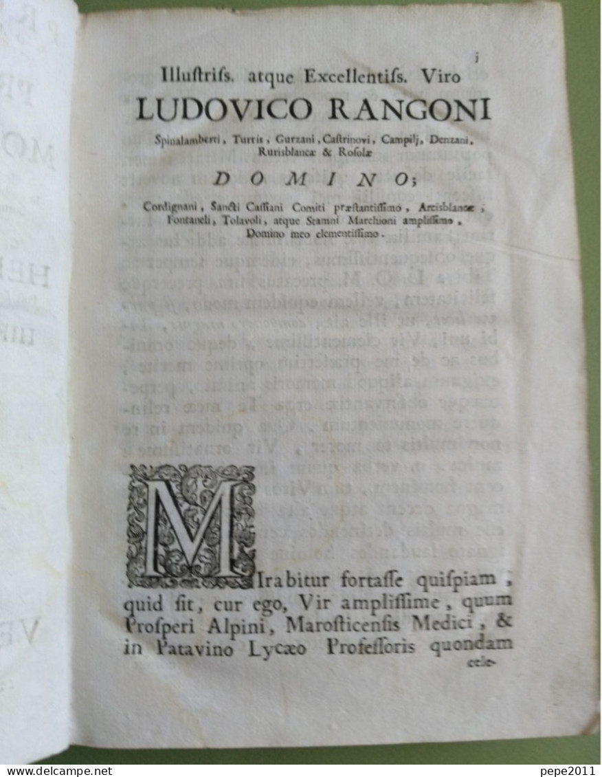 Médecine - PROSPERI ALPINI De PRÆSAGIENDA VITA Et MORTE ÆGROTANTIUM - HIERONYMI FRACASTORII - 1735 - Oude Boeken