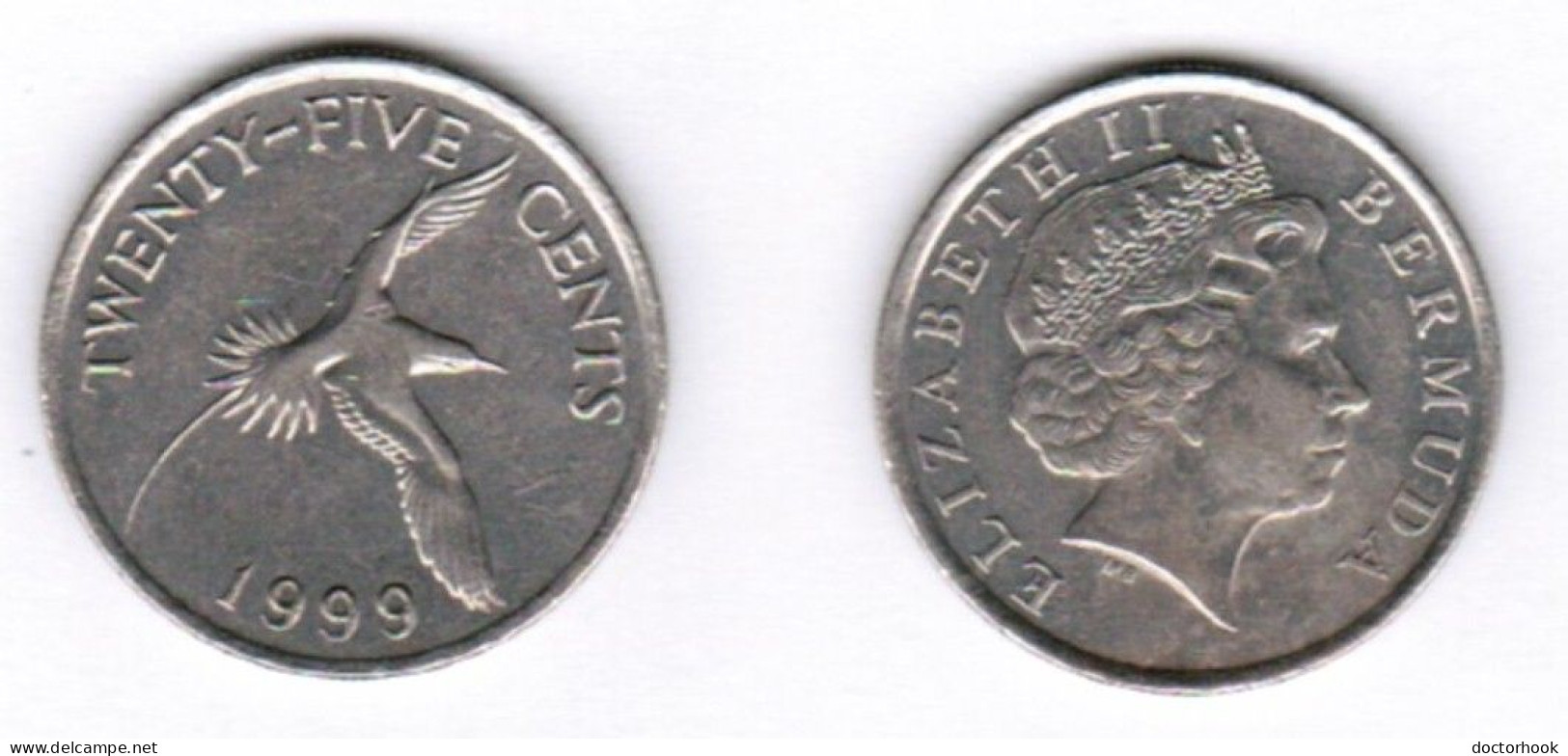 BERMUDA   25 CENTS 1999 (KM # 110) #7059 - Bermudes