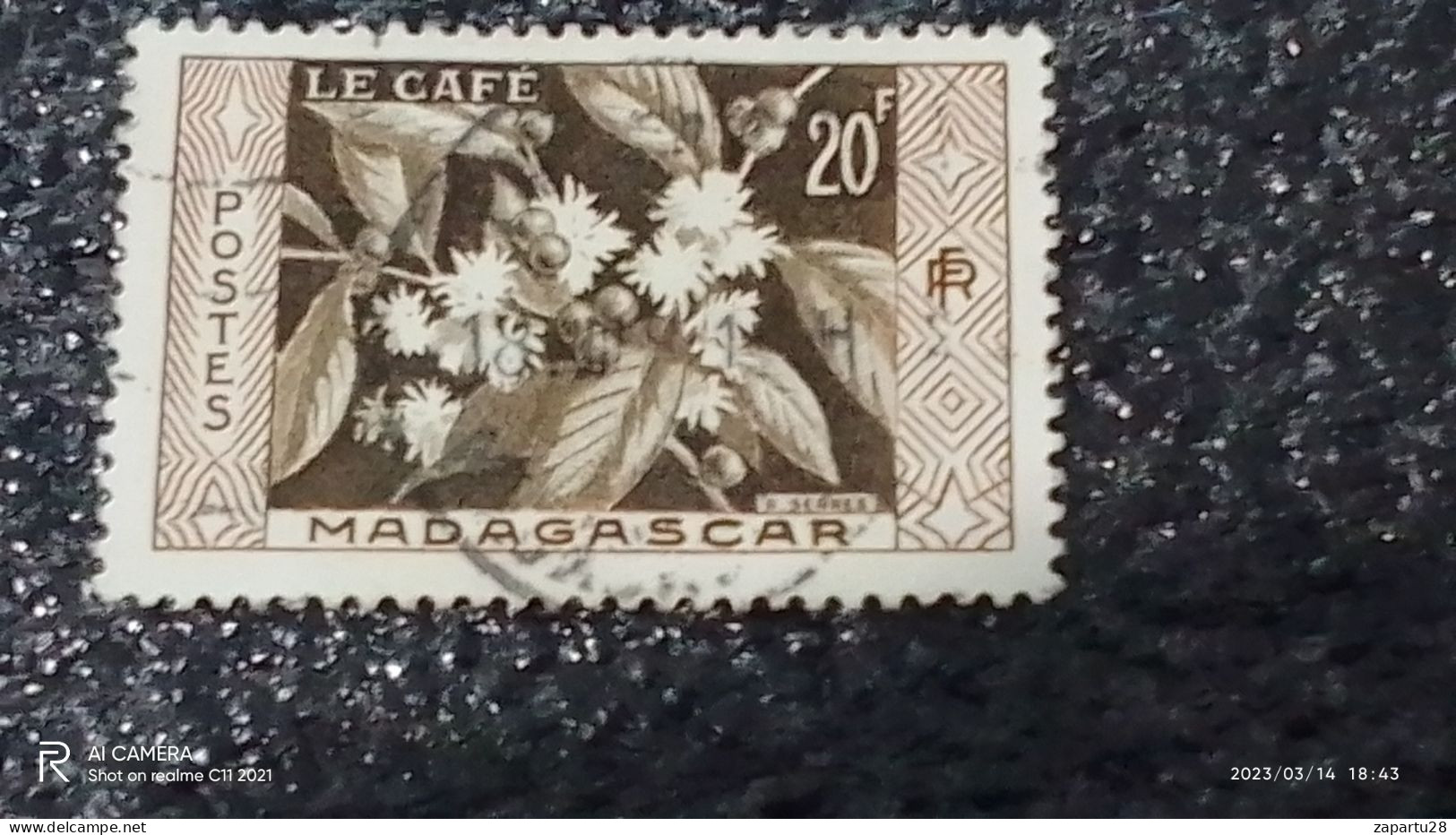 MADAGASKAR---  -1956-     20FR   USED- - Usados