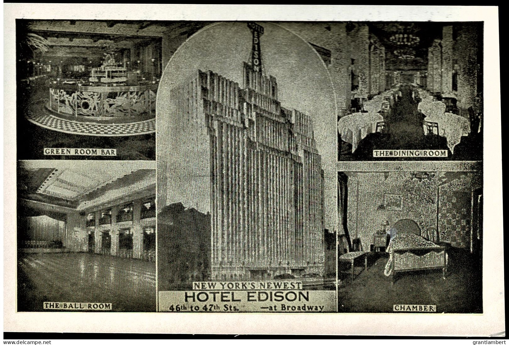 Hotel Edison, At Broadway, 46th To 47th St. New York - Unused - Broadway