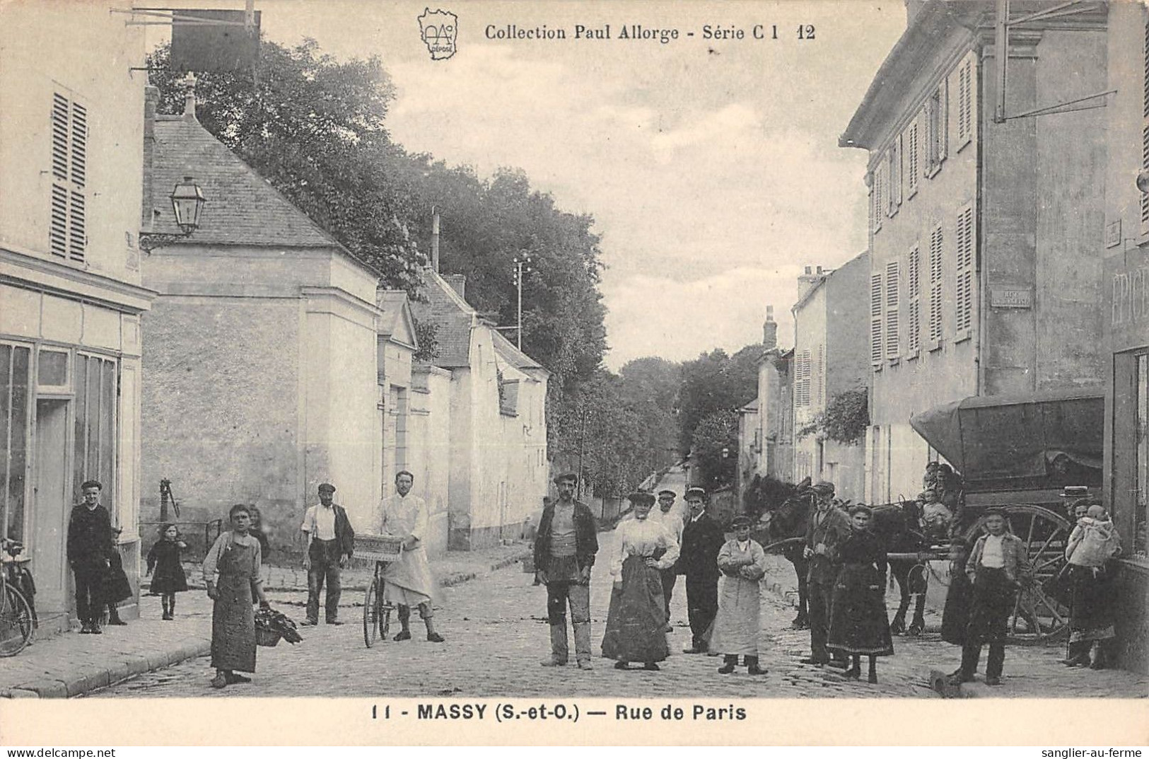 CPA 91 MASSY / RUE DE PARIS / ATTELAGE - Massy