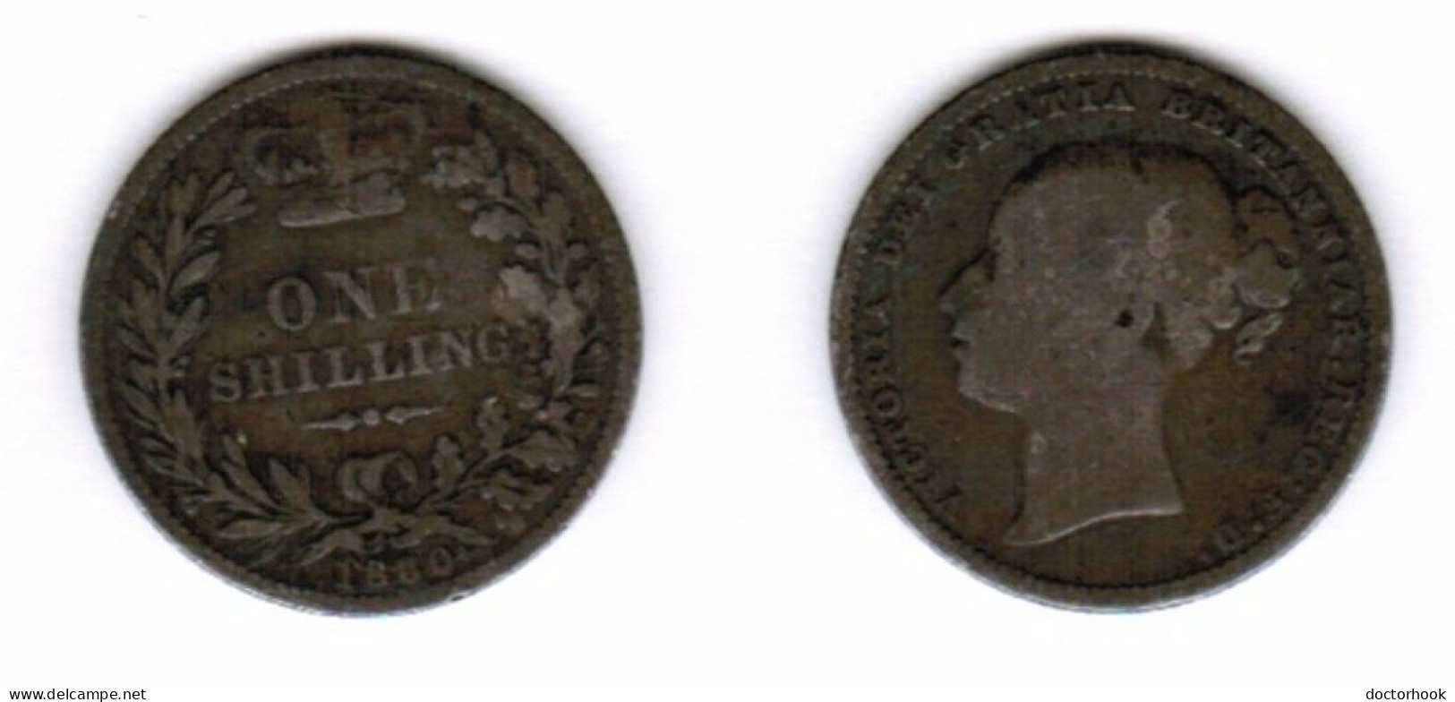 GREAT BRITAIN   1 SHILLING SILVER 1880 (KM # 734.4) #7074 - I. 1 Shilling