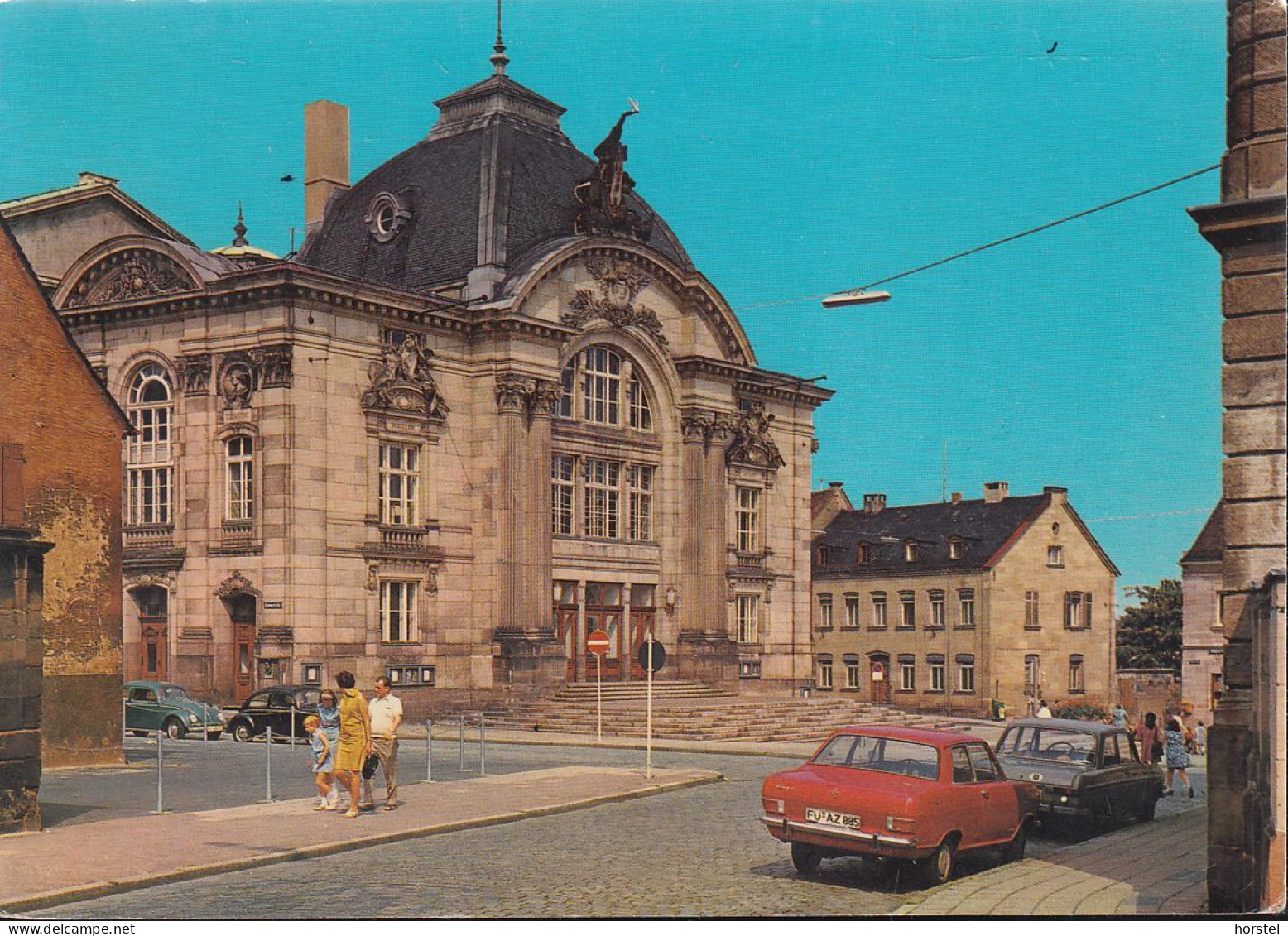 D-90762 Fürth - Stadttheater - Cars - Opel Kadett - 2x VW Käfer - Audi F103 - Nice Stamp - Fuerth