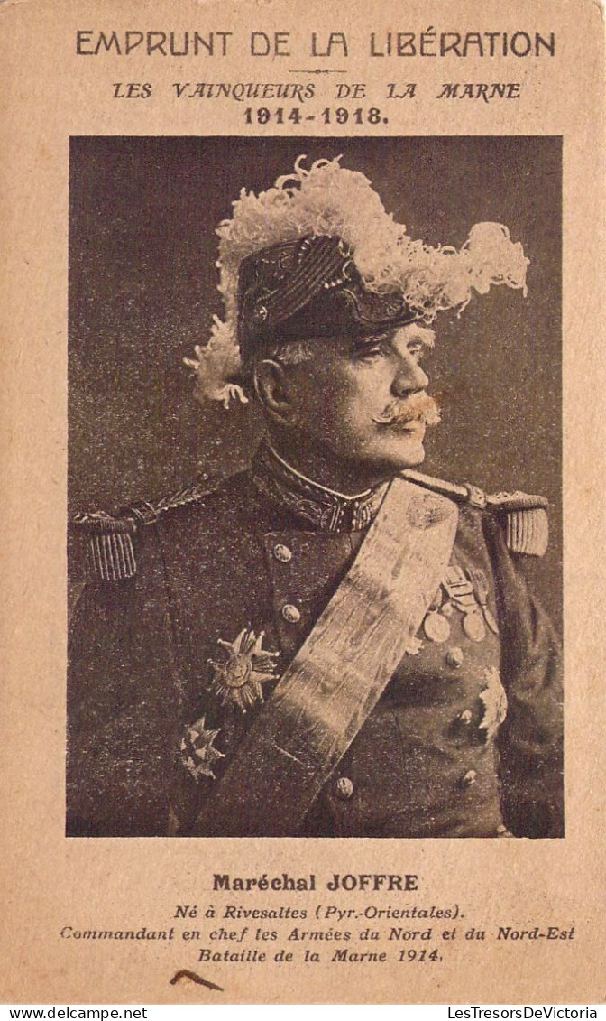 PERSONNAGES - Maréchal Joffre - Né à Rivesaltes - Commandant En Chef Des Armées Du Nord - Carte Postale Ancienne - Personaggi