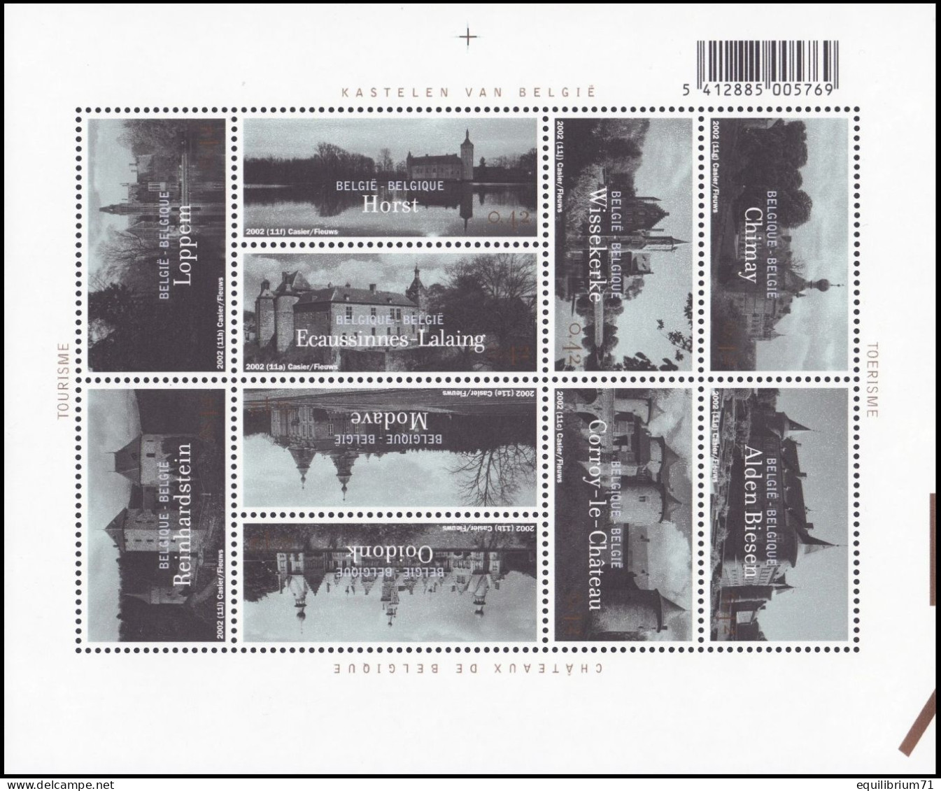 BL94**(3074/3083) - Châteaux / Kastelen / Schlösser / Castles - BELGIQUE - Châteaux